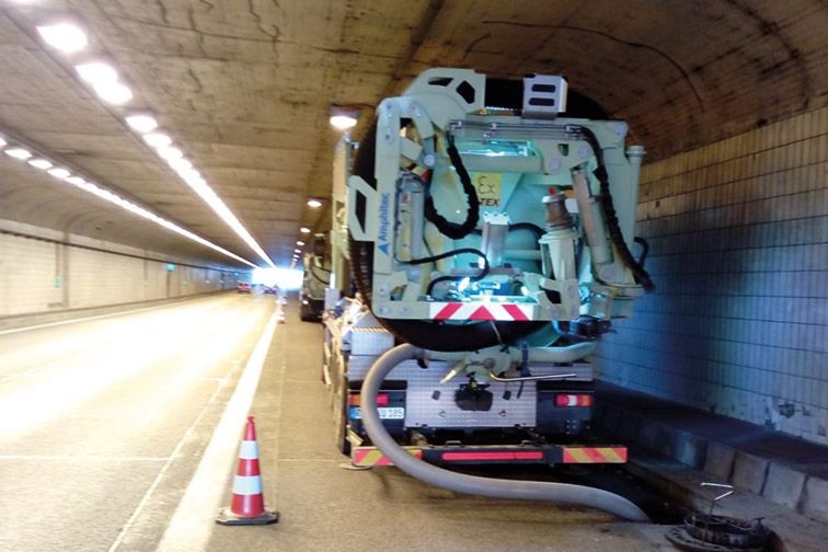 Saugbagger Bad Ems - Tunnelbau